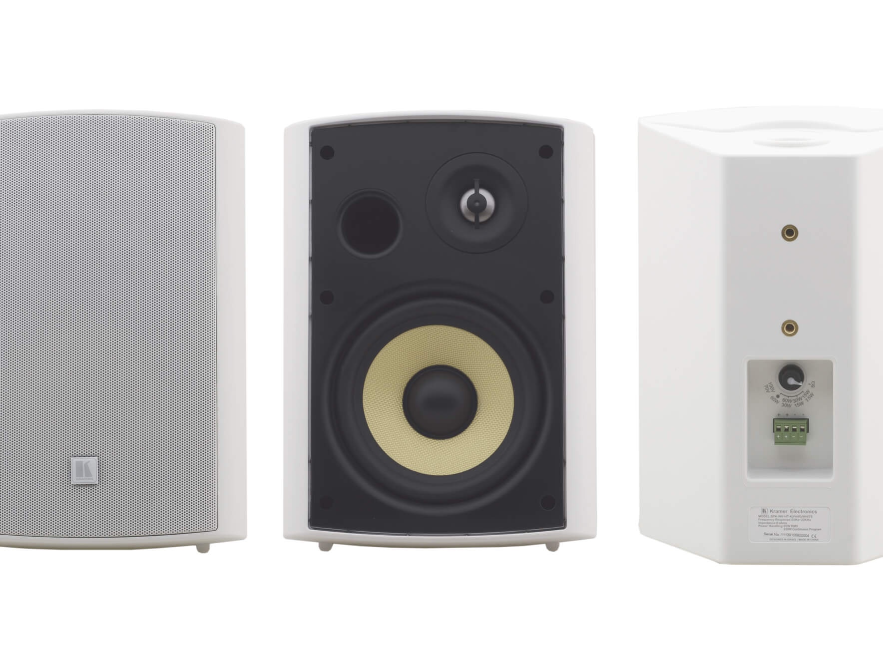 Kramer YARDEN-6-O(PAIR)/WHITE 6.5in On-Wall 2-Way 8Ohm 70V/100V