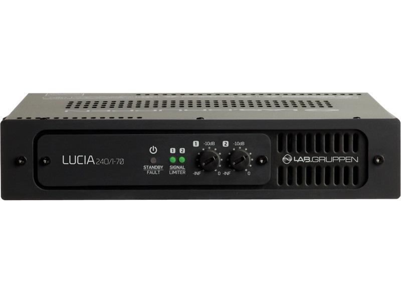 LUCIA 240/1-70 US Compact Mono 240W Amplifier for High Impedance 70V Installation Applications/US by Lab.gruppen