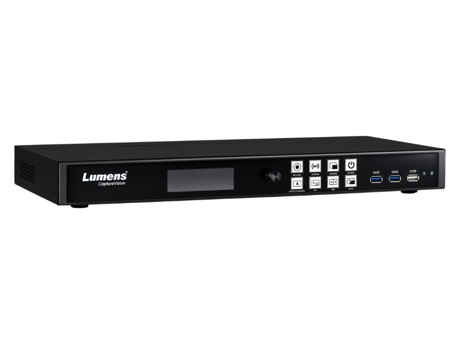 LC100Bundle61PB 2-Channel HD Recorder and 4K 30fps PTZ IP Camera (Black) by Lumens