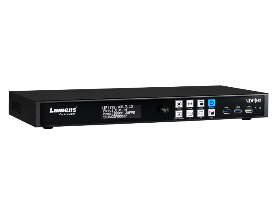 LC100N 2-Channel Recorder and Streaming Media Processor with HD NDI/HX Support by Lumens