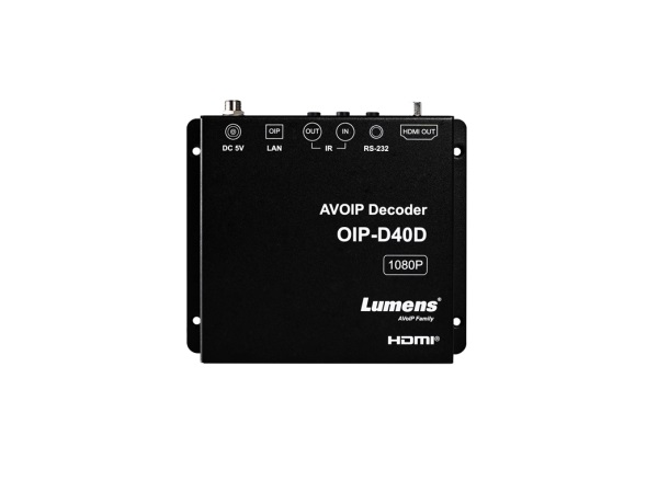 OIP-D40D Long-Distance IP-Based A/V Transmission 1G AVoIP Decoder by Lumens