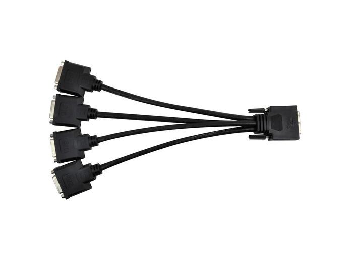 CAB-KX20-4XDF 1ft/0.3m KX20 Male to 4 x DVI-I Female Adapter Cable/Black by Matrox