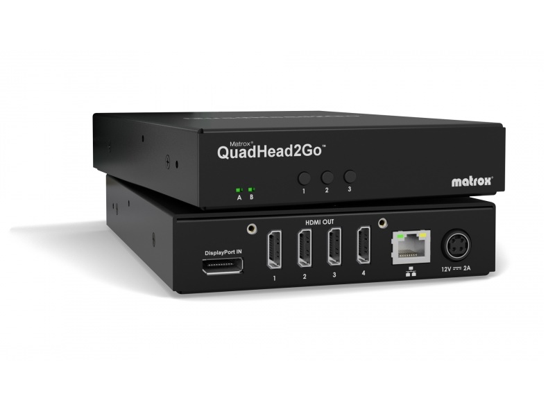 Q2G-DP4K QuadHead2Go Q185 Multi-Monitor Controller Appliance by Matrox