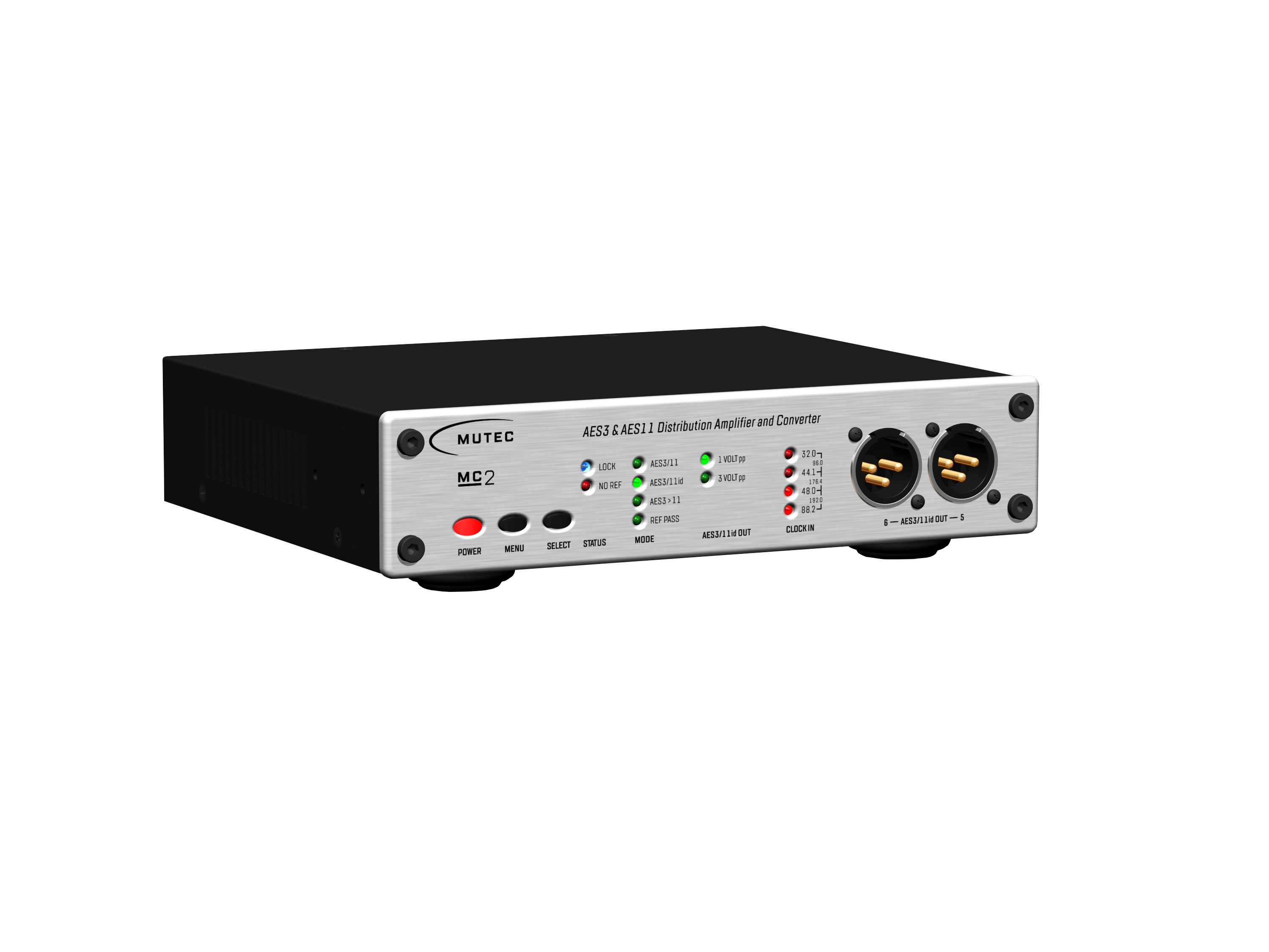MC2 Distribution Amplifier and Format Converter for AES/EBU and AES/EBU ID by Mutec