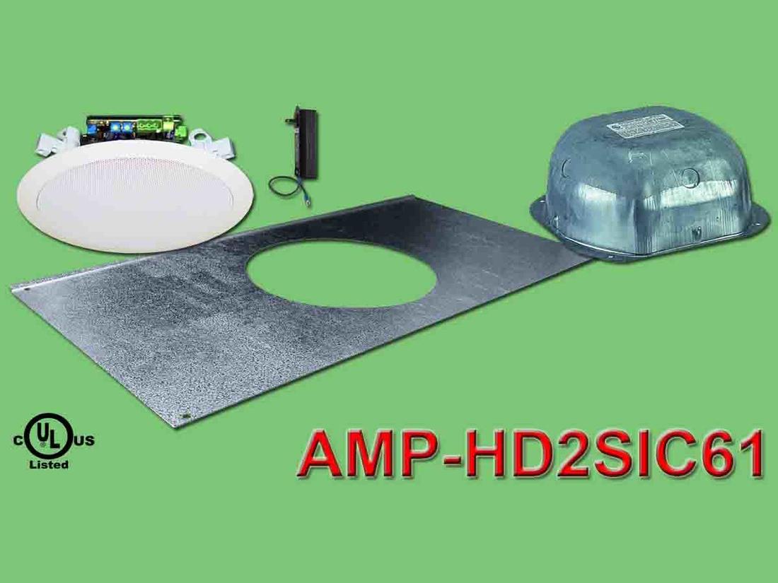 AMP-HD2SIC61 6 inch Three Source/Integratable Amplified/In Ceiling Speaker with Tile Bridge and Backcan by OWI