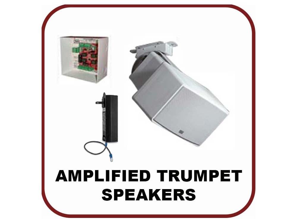 AMP04TRPW Self-Amplified Trumpet Speaker/White/20Hz-30kHz by OWI