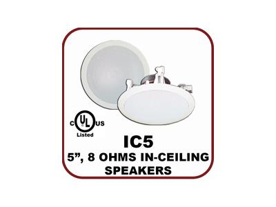 IC5 5.25 inch 8 Ohms 2-way In-ceiling Speaker/80Hz-20kHz by OWI