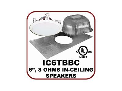 IC6TBBC 6.5 inch 8 Ohms 2-Way In-Ceiling Speaker with Tile Bridge and Backcan by OWI