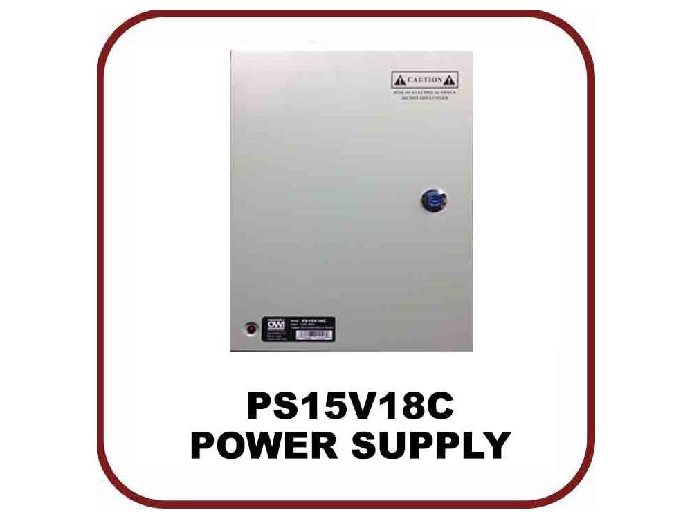 PS15V18C 18 Channels 15VDC Wall Mounted Power Supply by OWI