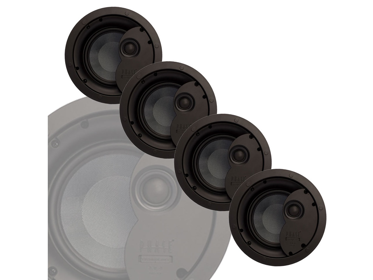 CI6.1XMP 6.5 inch 2-way Ceiling Speaker Master Pack (4 Units) by Phase Technology
