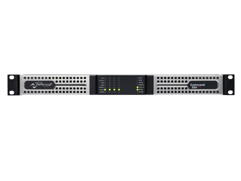 Quattrocanali 8804 DSP  9600W/4-Channel Flexible Amplifier with DSP and Dante by Powersoft