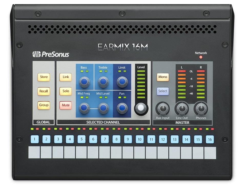EarMix 16M 16-Channel AVB Networked Personal Monitor Mixer by PreSonus