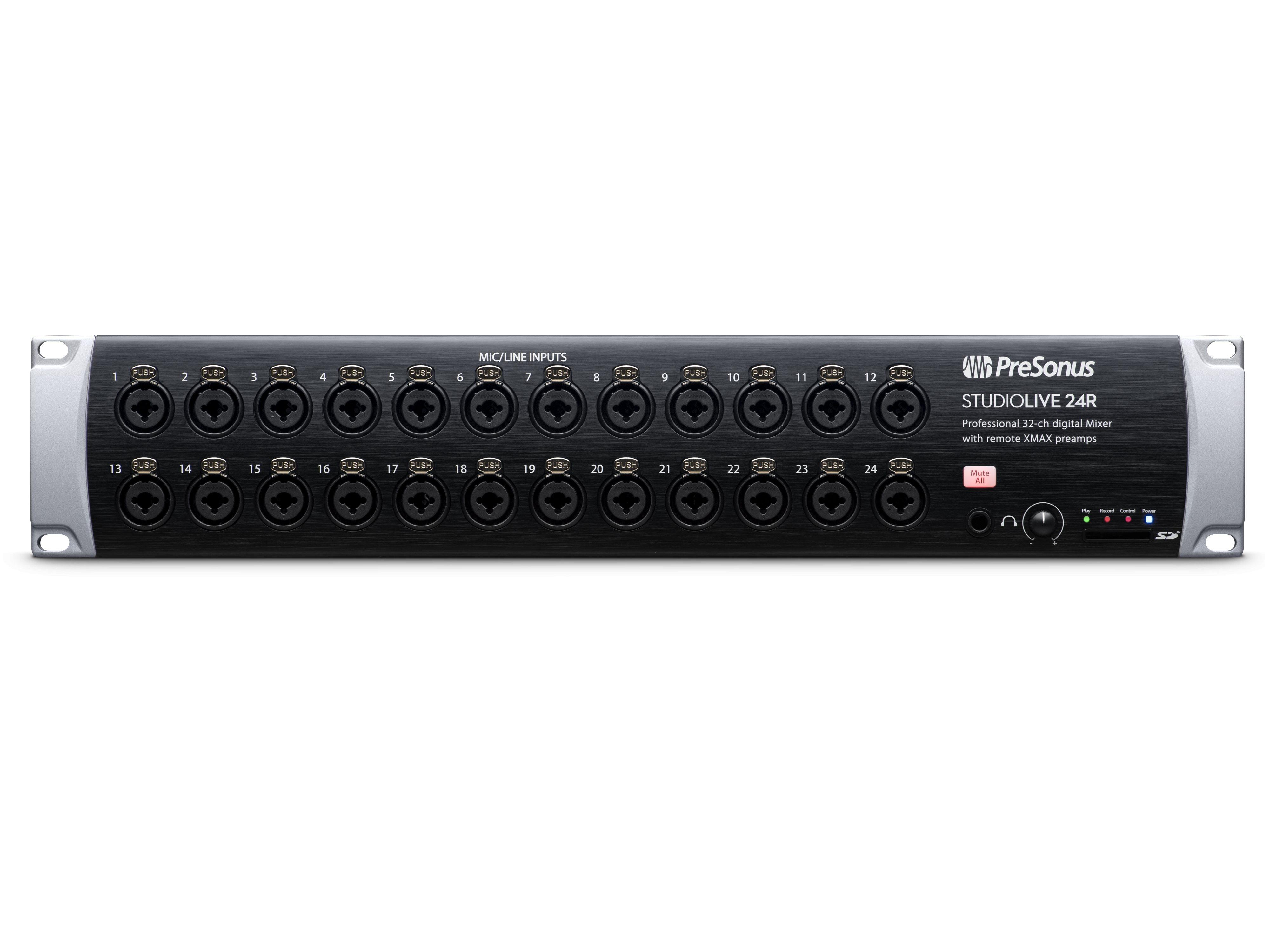 StudioLive 24R 46x26 Digital Rack Mixer with 24 Recallable XMAX Preamps by PreSonus