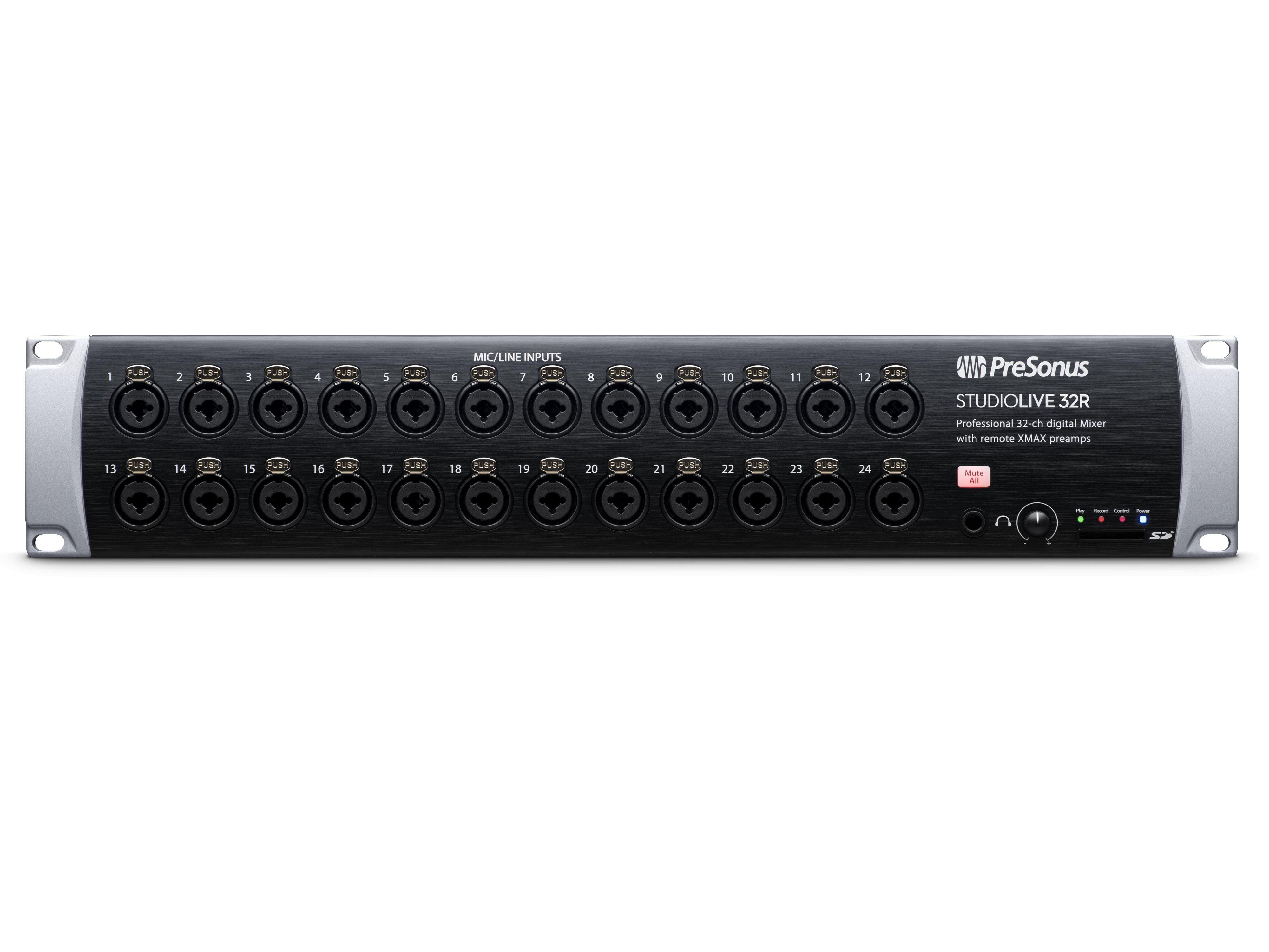 StudioLive 32R 46x26 Digital Rack Mixer with 32 Recallable XMAX Preamps by PreSonus