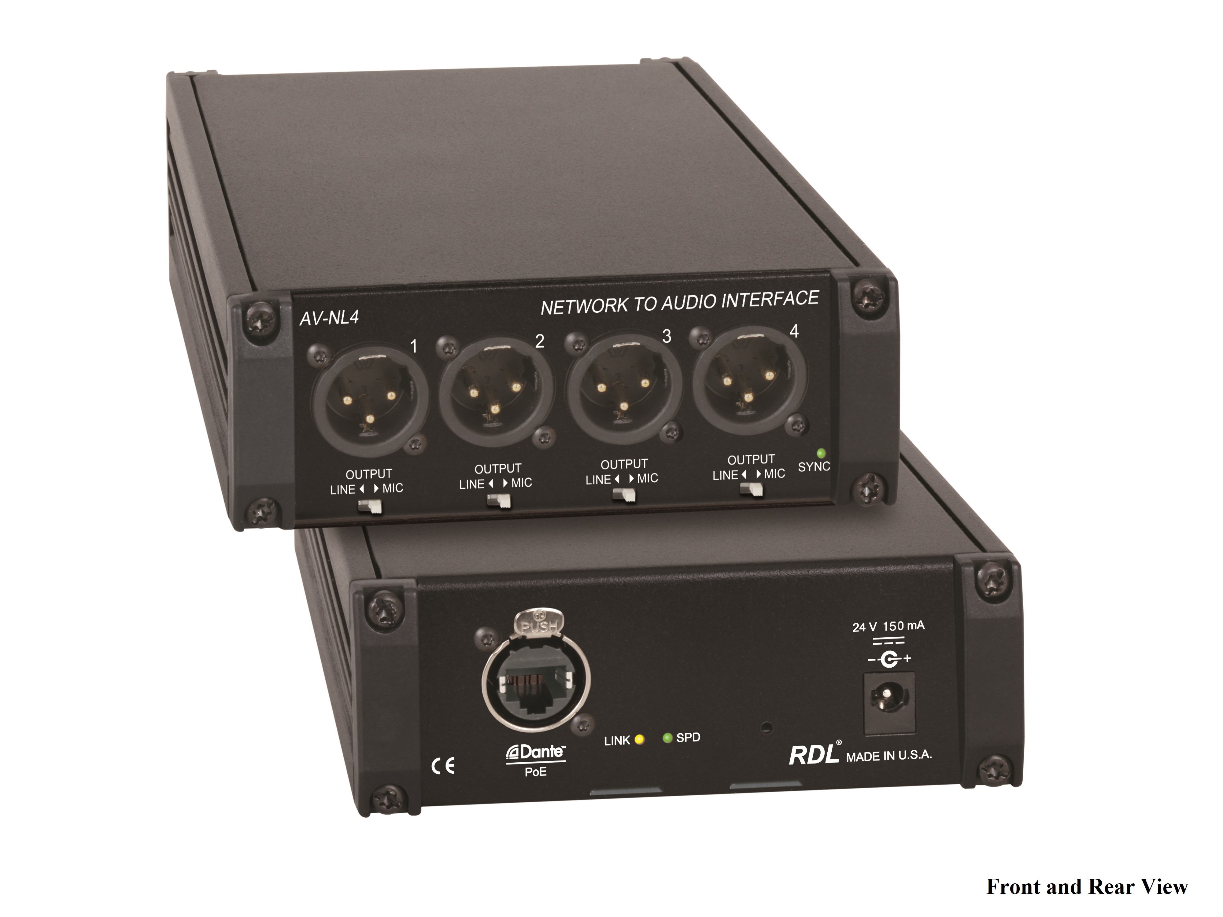 AV-NL4 Network to Audio Interface by RDL