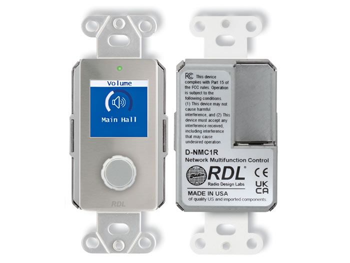 RDL DS-NMC1R Network Remote Control / Color LCD / PoE / Dante