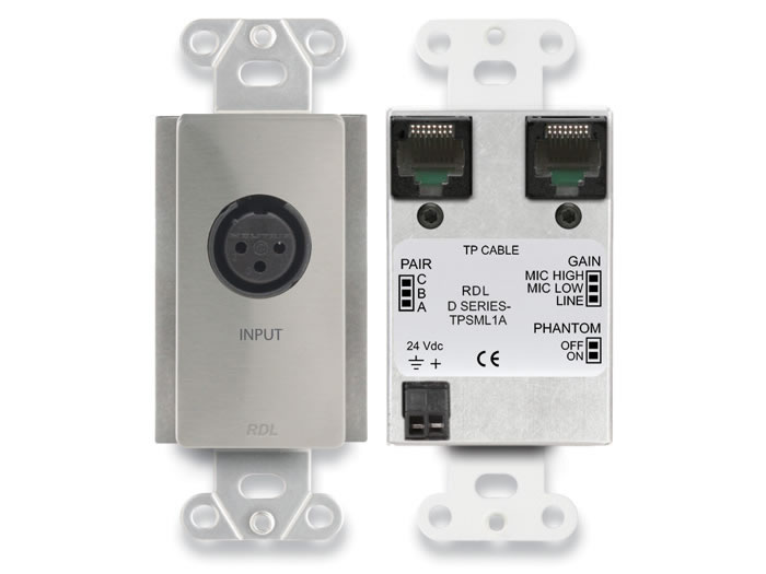 RDL DS-TPSML1A Active Format-A Single-Pair XLR Mic/Line Sender