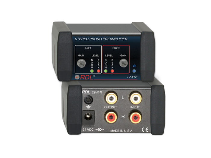 RDL EZ-PH1X Stereo Phono Preamplifier / RIAA / LED VU Meters