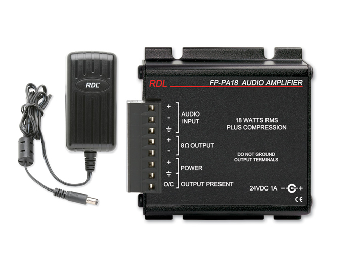 RDL FP-PA18X 18W Mono Amplifier / 8 Ohm / Class D / Compressor