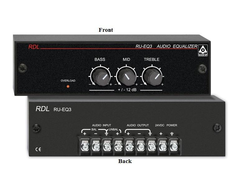 RU-EQ3 3 Band Equalizer with Knobs/Terminals by RDL