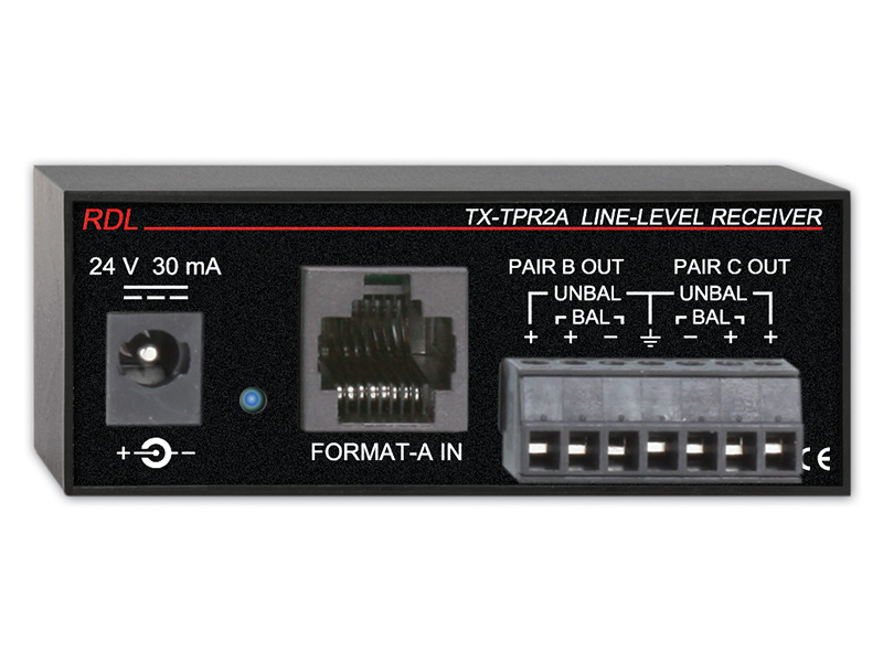 TX-TPR2A Active Two-Pair Extender (Receiver)/Twisted Pair Format-A by RDL