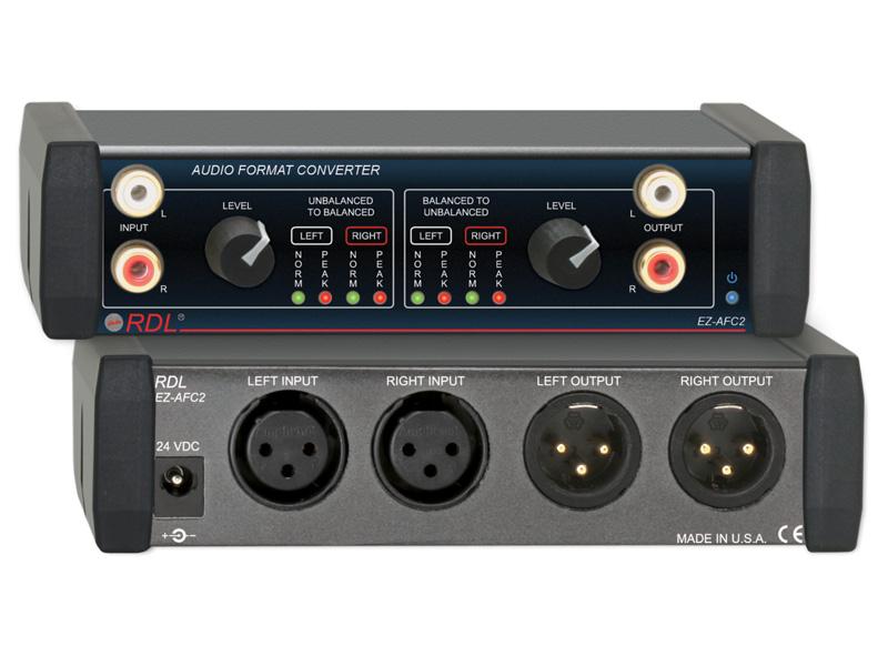 EZ-AFC2 Stereo Balanced to Unbalanced Audio Format Converter by RDL