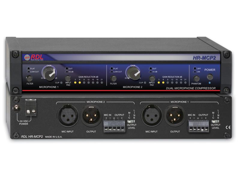 HR-MCP2 Dual Channel Microphone Compressor by RDL