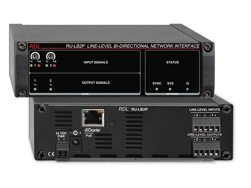 RU-LB2P 2x2 Line-Level Bi-Directional Network Interface with PoE by RDL