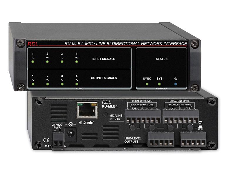 RU-MLB4 4x4 Mic/Line Bi-Directional Network Interface by RDL