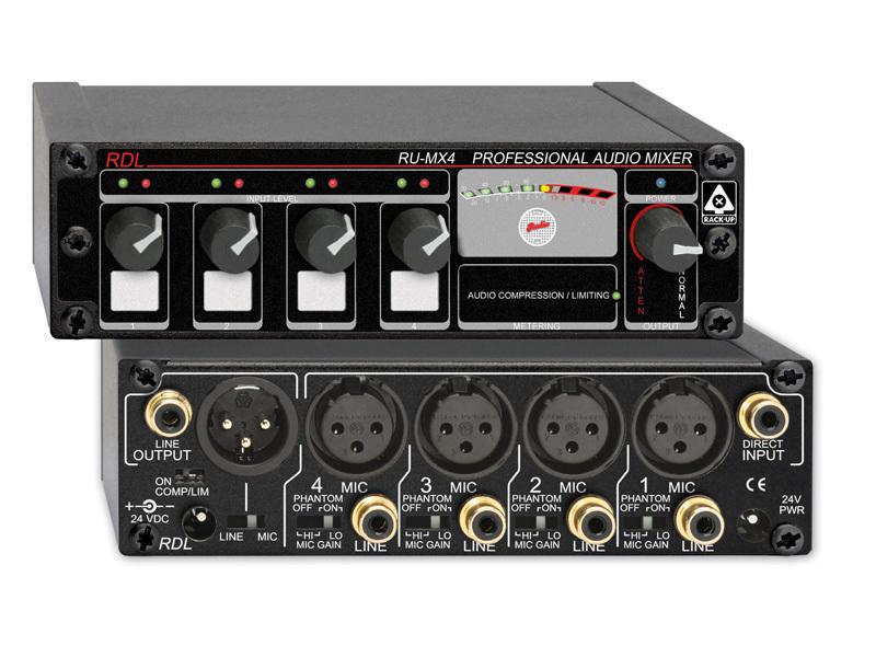 RU-MX4 4-Channel Mic/Line Mixer by RDL