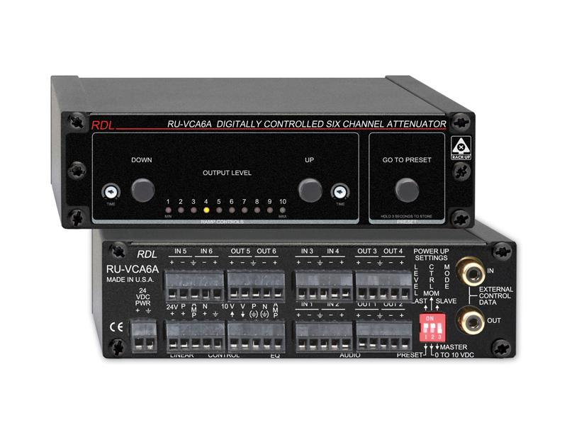 RU-VCA6A Digitally Controlled 6 Channel Audio Attenuator by RDL