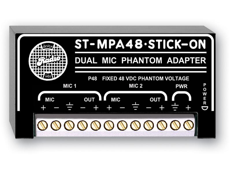 ST-MPA48 2 Channel Microphone 48 V Phantom Adapter by RDL