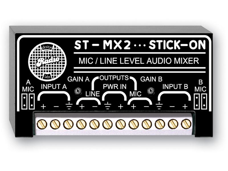 ST-MX2 2 Microphone or Line Input Mixer/Microphone and Line Out by RDL