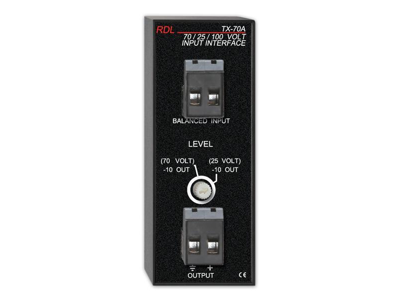 TX-70A 25/70/100 V Speaker Level Input Interface by RDL