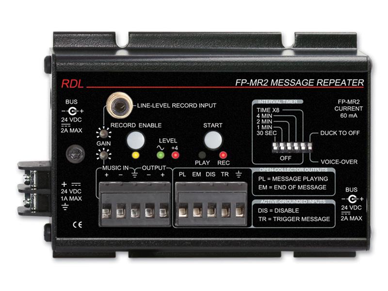 FP-MR2 Message Repeater/20 Hz to 100 kHz Frequency Response/Automatic Voice Over by RDL