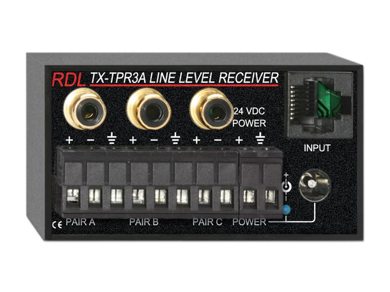 TX-TPR3A Active 3-Pair Extender (Receiver)/Format-A/balanced line output by RDL