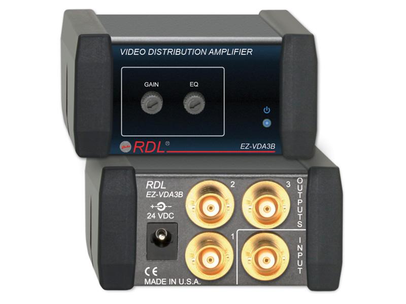 EZ-VDA3B 1X3 BNC NTSC/PAL Video Distribution Amplifier by RDL