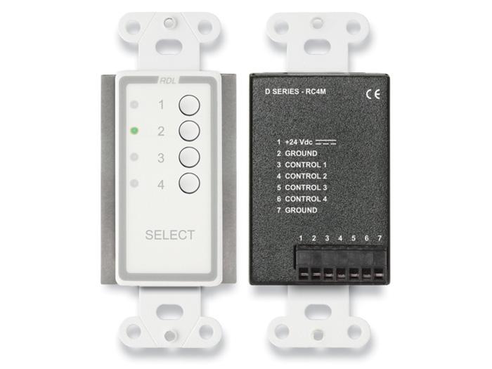 D-RC4M 4 Channel Remote Control for RU-ASX4D and RU-ASX4DR by RDL