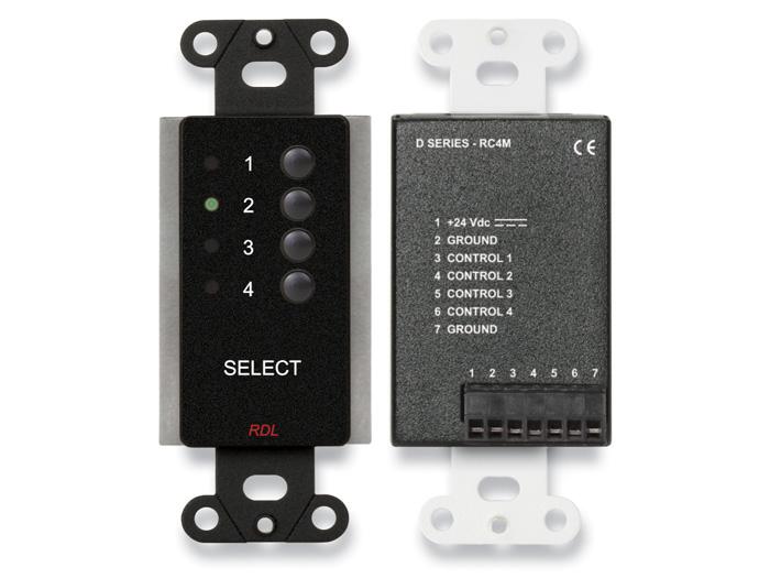 DB-RC4M 4 Channel Remote Control for RU-ASX4D and RU-ASX4DR/Black by RDL