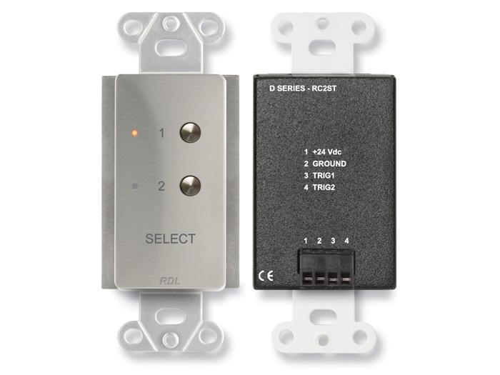 DS-RC2ST 2 Channel Remote Control for STICK-ONs/stainless steel by RDL