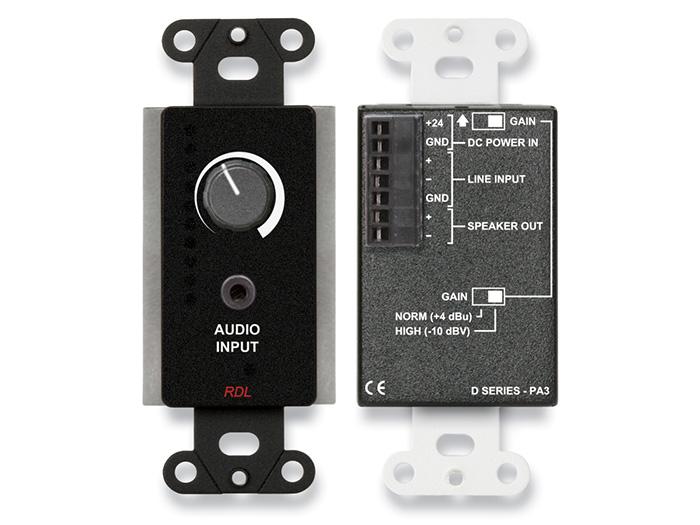 DB-PA3 3.5 Watt Decora Audio Amplifier/Black by RDL