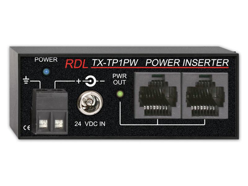 TX-TP1PW Power Inserter/Twisted Pair/1 set of outputs/signal loop-through by RDL