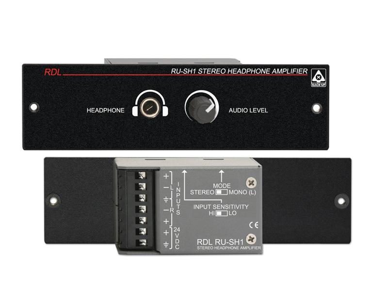 RU-SH1 Stereo Headphone Amplifier - RACK-UP Series by RDL