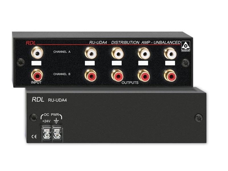 RU-UDA4 2x4 Stereo Audio Distributor/Phono Jacks by RDL