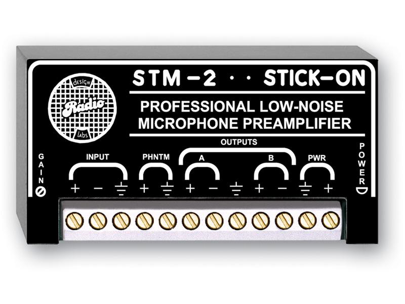 STM-2 Adjustable Gain Mic Preamplifier - 35 to 65 dB Gain by RDL