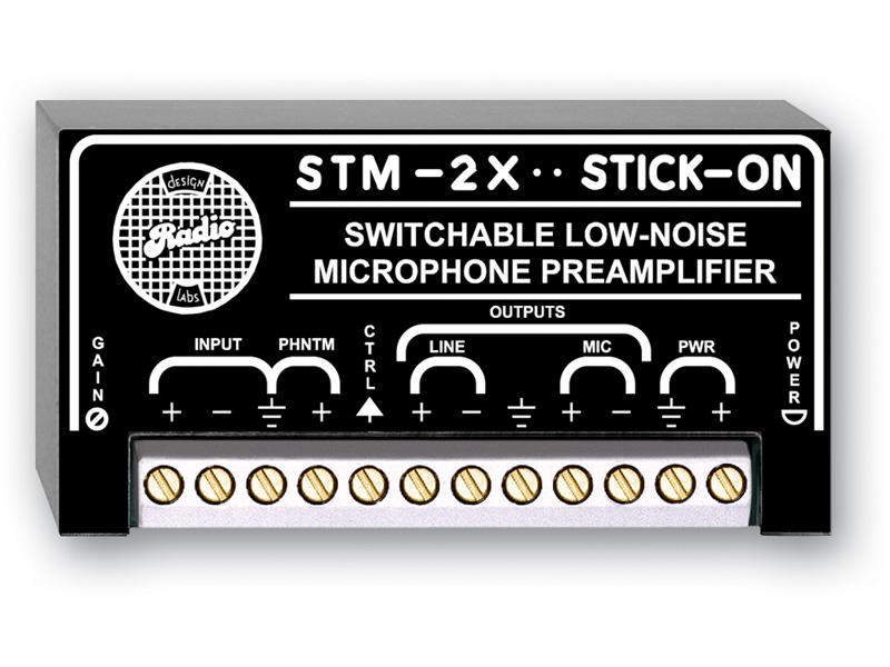 STM-2X Switched Mic Preamplifier - 35 to 65 dB Gain by RDL