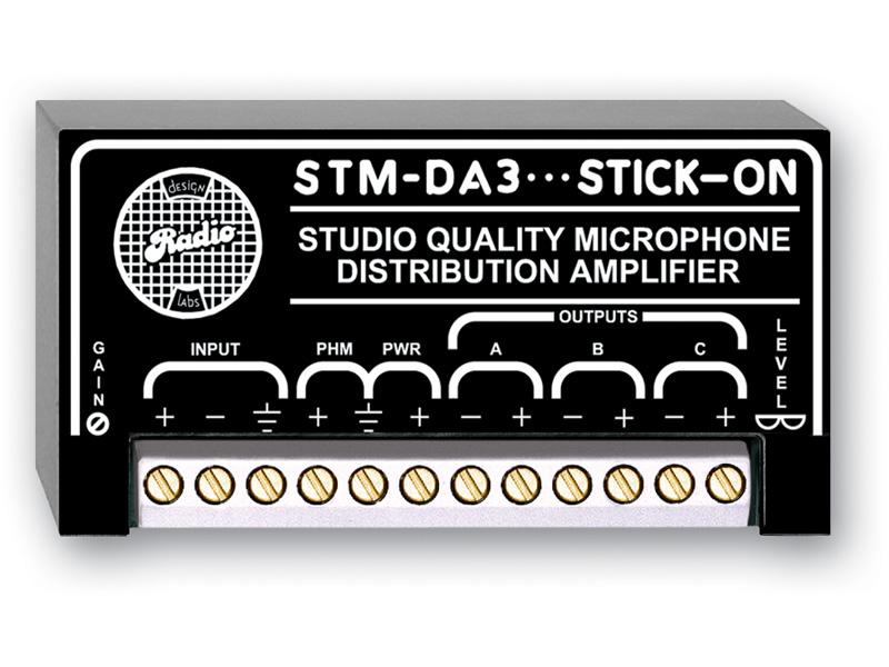 STM-DA3 1x3 Microphone Level Distribution Amplifier by RDL
