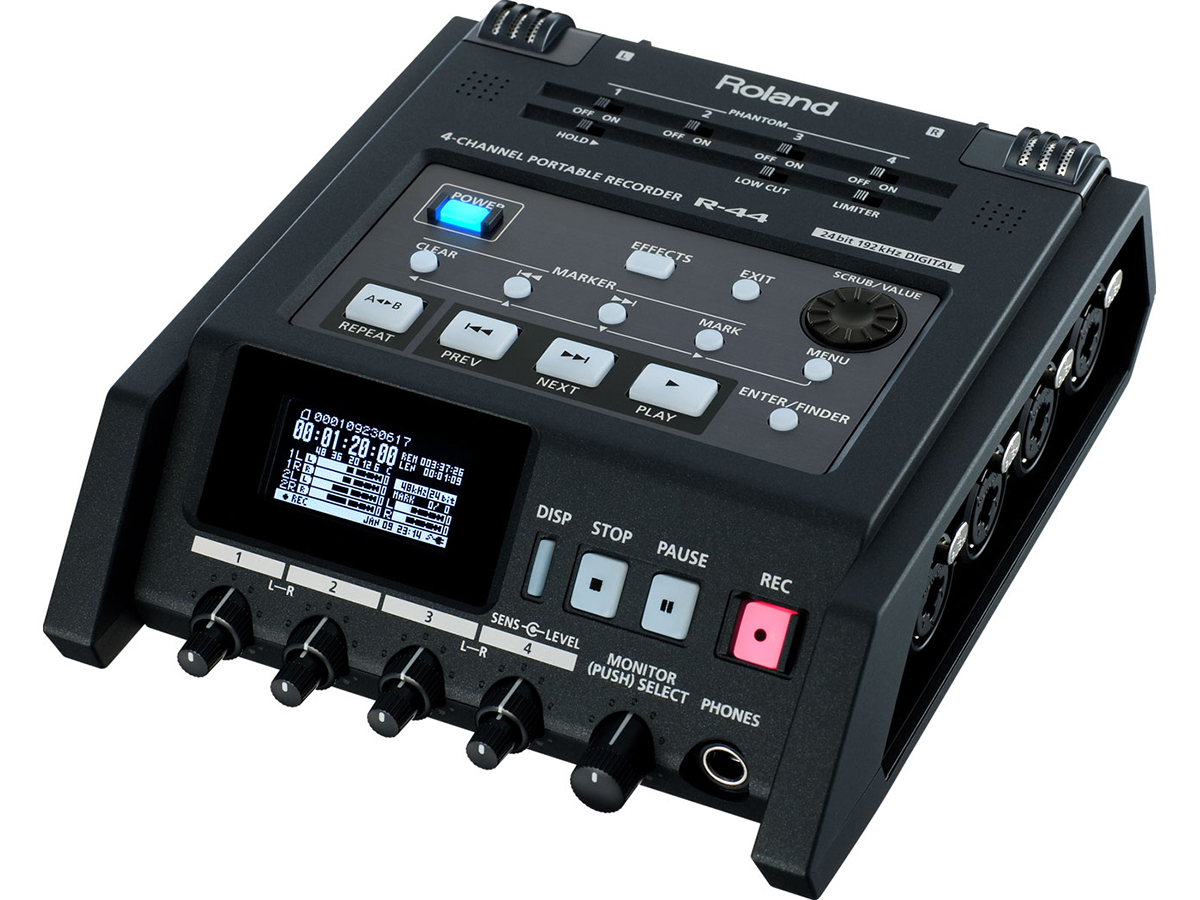 R-44E 4 Channel Compact Solid-State Field Portable Recorder by Roland