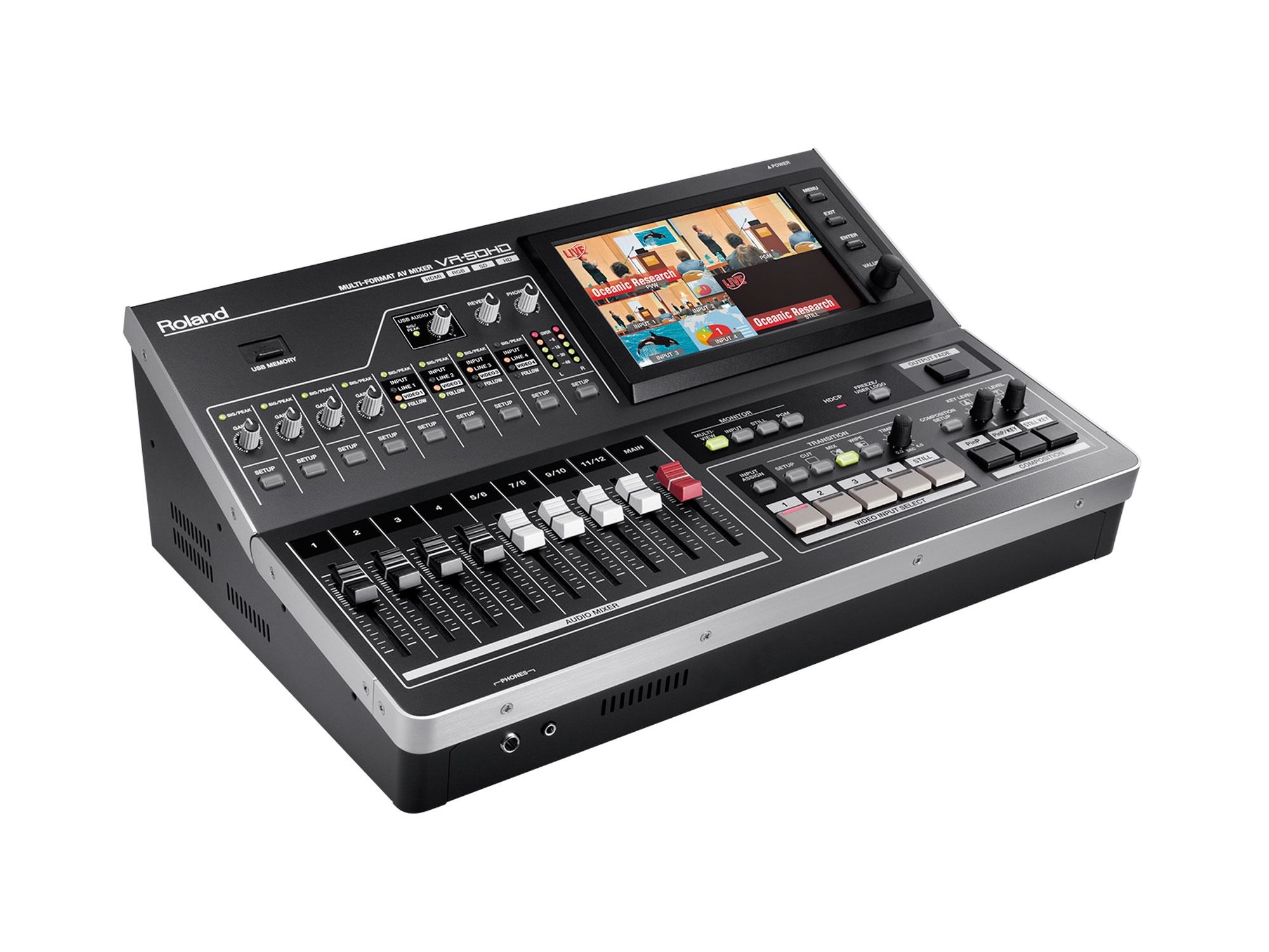 VR-50HD Multi-Format A/V Mixer with USB Stream/Record by Roland