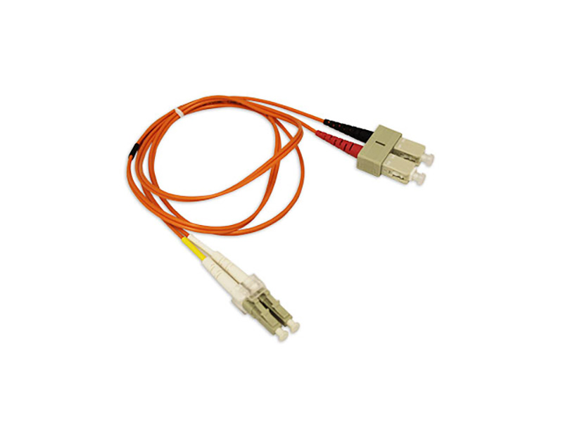FJ-2112-C-001 MultiMode LC to SC Duplex Patchcord 2.0mm OFNR PVC Jacket - 1 Meter by SCP